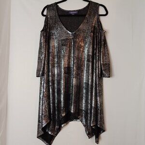 Roaman's Plus Size M (14/16) Cold Shoulder Tunic